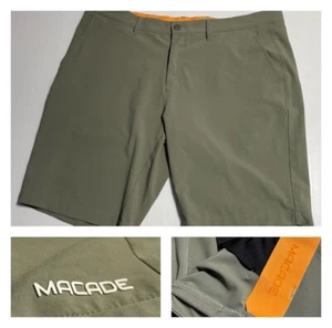 Macade Golf Performance Shorts Stretch Poly Dark Clay Slim 36 - Picture 1 of 13