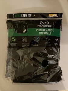 Men's Large Crew Top Performance Thermals (BLACK) Realtree® Scent Control New! - Picture 1 of 2