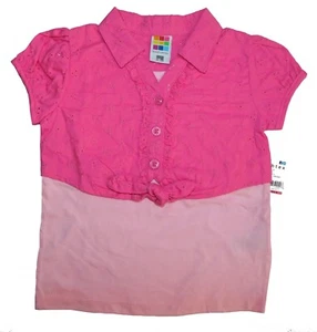 Healthtex Baby Girl Embroidered Layered TOP Size 18 Months Pink - Picture 1 of 2