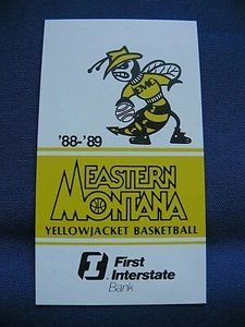Calendario de baloncesto Eastern Montana Yellowjackets 1988-89 - Imagen 1 de 4