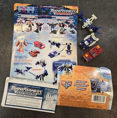 2002 TRANSFORMERS ARMADA FIREBOT * PROWL * MAKESHIFT MINI-CON COMPLETE W CARD - Image 1 of 4