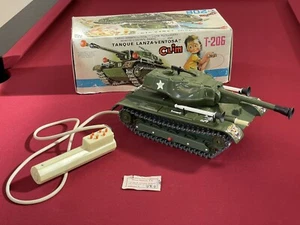 Jouet Ancien Char Tanque Militaire Lanza-Ventosas Clim T-206 Complet  - Picture 1 of 20