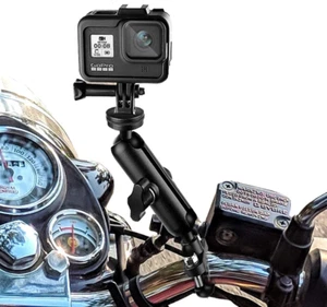 Camera Motorcycle Mount for Gopro Accessories,360 Rotation Metal Action Camera C - Picture 1 of 12