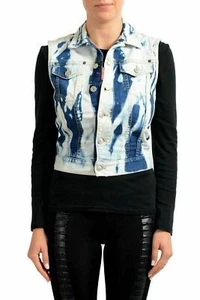 Dsquared2 Multi-Color Denim Button Down Women's Vest US XS IT 38 - Picture 1 of 5