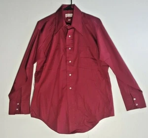 Single Stitch Red Getaway Arrow Red Long Sleeve Dress Shirt 16-33 1950's - Picture 1 of 7