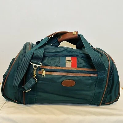 Bolso de fin de semana de lona de viaje vintage Lark verde oscuro 1991 Foto 1 de 4