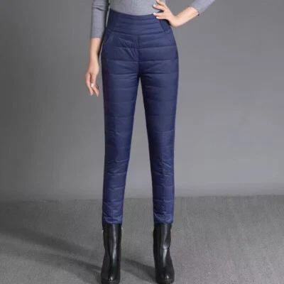 Women's Duck Down Pants Warm Slim Trousers Outdoor Winter Trousers Thicken - Image 1 of 4