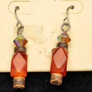 Vintage EsMor Carnelian Crystal with Mummy bead accents - Picture 1 of 4