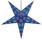 Faltbarer Advents Leucht Papierstern, Weihnachtsstern 60 cm - Anubis blau