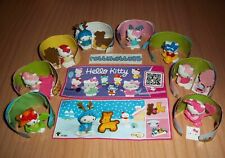 HELLO KITTY COMPLETE SET WITH ALL PAPERS KINDER SURPRISE 2015