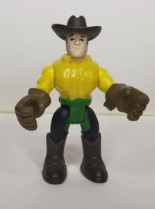 Tomy John Deere Gear Force Toy Cowboy Rancher Figure Yellow - Picture 1 of 3