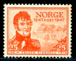 1947 Post Anniversary, Ch Magnus Falsen, constitución, Eidfull Haus, Noruega, 325, MNH - Imagen 1 de 2