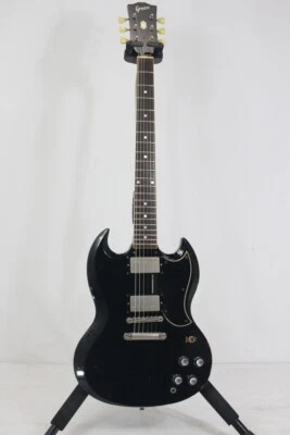 Электрогитара однотонная Greco SS-600P2 черного цвета сделано в Японии 1990-е тип SG - Изображение 1 из 4