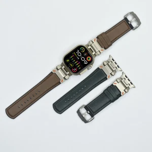 Armband Strap Leder für Apple Watch Ultra 2 10 9/8/7/6/SE 42/44/45/46/49mm - Bild 1 von 12