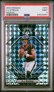 2023 Panini Mosaic #292 CJ Stroud Rookie RC Mosaic Prizm PSA 9 MINT - Picture 1 of 3