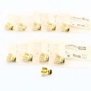 10 Hubbell Lt Almond Snap-Fit Keystone Speaker Binding Post Jacks Black - Picture 1 of 6