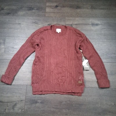 Element Skateboarding Eden Knit Sweater Women’s Size Large Maroon New - Image 1 of 4