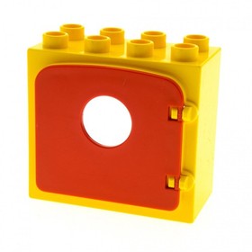 1X Lego Duplo Window Frame Small 2X4X3 Yellow Door 1X4X3 Red Dupdoor1 2332C03