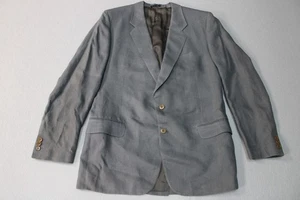 Pierre Balmain Sport Coat Mens 46R EU 56 Gray Irish Linen Made in Italy 2 Button - Picture 1 of 13