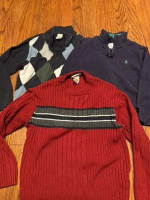 Lote de 3 suéteres para niños. Pullover pequeño S XS 4 5 6 Izod Arizona Gymboree con cremallera  Foto 1 de 4