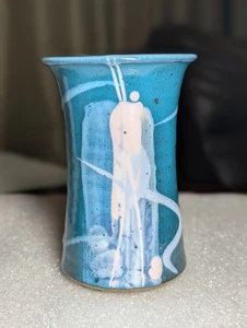 American Pottter Mark Chamberlain Cosmic Deco Hand Thrown Studio Vase 5.25" Tall - Picture 1 of 12