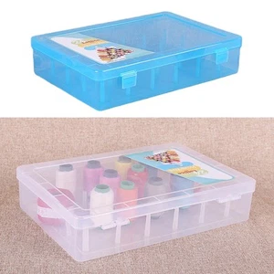 Solid Sewing Thread Storage Box Sew Case Organizer Crafting Sorting Tray - Picture 1 of 15