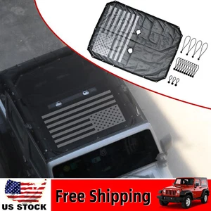 Mesh Sunshade Top Roof Sun Shade Cover for 07+ Jeep Wrangler Bikini JK JKU 4Door - Picture 1 of 13