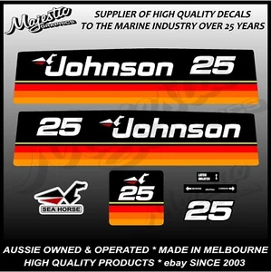 JOHNSON 25hp - SEAHORSE - DECAL SET - OUTBOARD DECALS - Bild 1 von 1