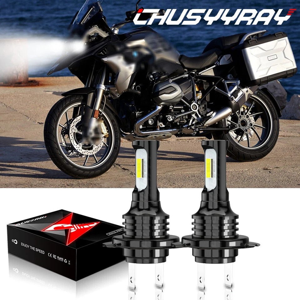 2 bombillas de faros blancas H7 para BMW R1200GS 2004-2017 R1200RT 2006-2016 Foto 1 de 4