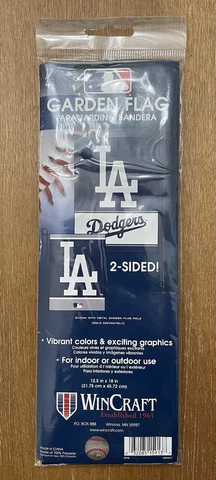 Los Angeles Dodgers MLB Official 2 Sided 12.5" X 18" Garden Flag Wincraft NEW Cover