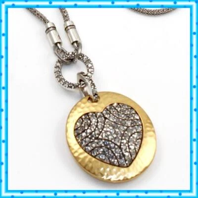 Брайтон Анатолия сердце двусторонняя подвеска кристалл длинное ожерелье с Ярлыками $108 - Изображение 1 из 3