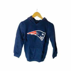 NFL Team Apparel Youth New England Patriots Team Logo Fleece Hoodie NAVY SMALL - Picture 1 of 3