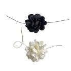 Flower Choker Necklace, Big Flower Choker, Dress Jewelry Accessories, Flower