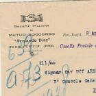 ITALIE-EGYPTE ancien en-tête rare PRÊT ITALIEN AIDE Co.ARMANDO DIAZ Port Tawfik1928