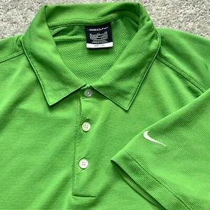 Nike Golf Polo Shirt Men's XL Green Seersucker Dri Fit Sleeve Swoosh Embroidered - Picture 1 of 12