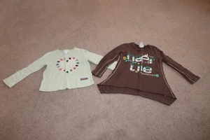Naartjie Girls Size 4Years Long Sleeve Brown Indian Top & LLama Top Lot of 2 EUC - Picture 1 of 1