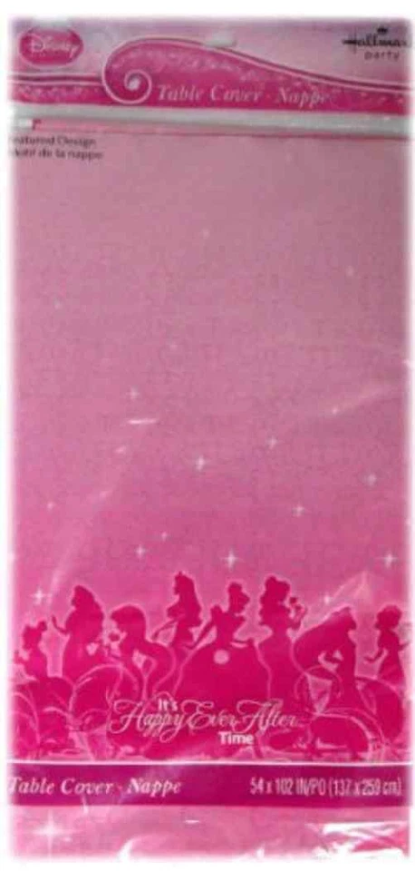Mantel de plástico para decoración de fiesta de cumpleaños con brillo y brillo de princesa Disney Foto 1 de 1