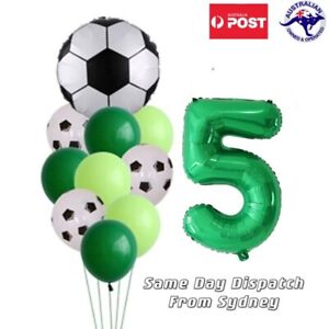 Soccer Sports Themed Helium Foil Balloon Set Latex Birthday Party Decoration AUS