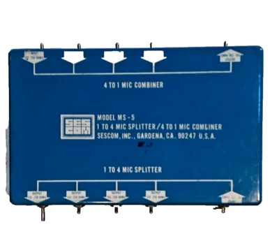 SESCOM MS-5 MIC SPLITTER combiner  1 TO 4 or 4 to 1  soundmans toolbox - Image 1 of 4