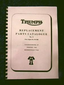 TRIUMPH  6T TR6 T120 PARTS BOOK MANUAL No.2 1964 - TP31 - Picture 1 of 1