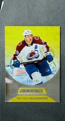 2021-22 Upper Deck Credentials Yellow #4 Nathan MacKinnon Avalanche #d 146/299 - Image 1 of 2