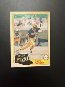 Dave Parker 1981 O-Pee-Chee #178 Pittsburgh Pirates NL All-Star Hall of Fame - Picture 1 of 2