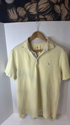 Camisa polo masculina Tailorbyrd amarela média manga curta golfe desempenho - Imagem 1 de 4