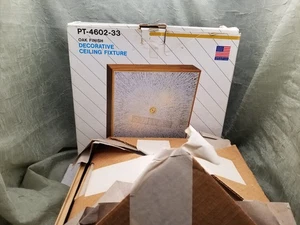 Prestigeline mattierte Deckenhalterung Eichenoptik Lampe Leuchte PT-4602 ~ LESEN SIE UNTEN - Bild 1 von 7