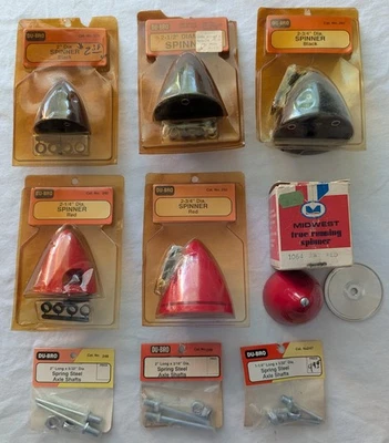 Du-Bro Spinners & Spring Steel Axle Shafts Lot - Image 1 of 4