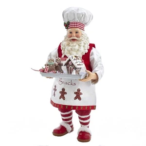 Fabriche Gingerbread Chef Santa Christmas Figurine 11 Inch FA0104 New - Picture 1 of 8