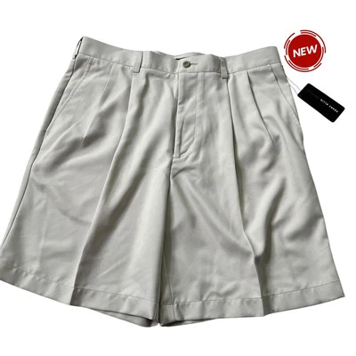 Pantalones Cortos Plisados Perry Ellis Sandstone Hombres Talla 34 Nuevos con Etiquetas | 43-1 Foto 1 de 4