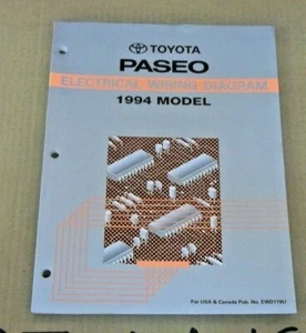 Toyota 1994 PASEO Dealership Shop Electrical Wiring Diagram Manual EWD178U - Picture 1 of 1