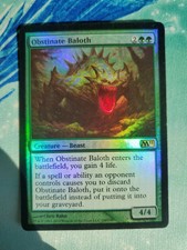 1x LP Foil Obstinate Baloth - Foil played MTG M11 Magic the Gathering mtg Rare