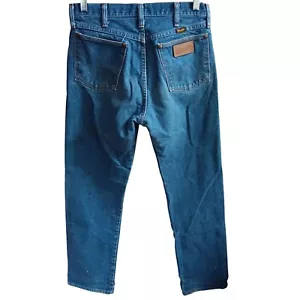 Men's 31x34 Vintage Wrangler 13MWZ Denim Jeans Straight-Leg Distressed USA 90's - Picture 1 of 7